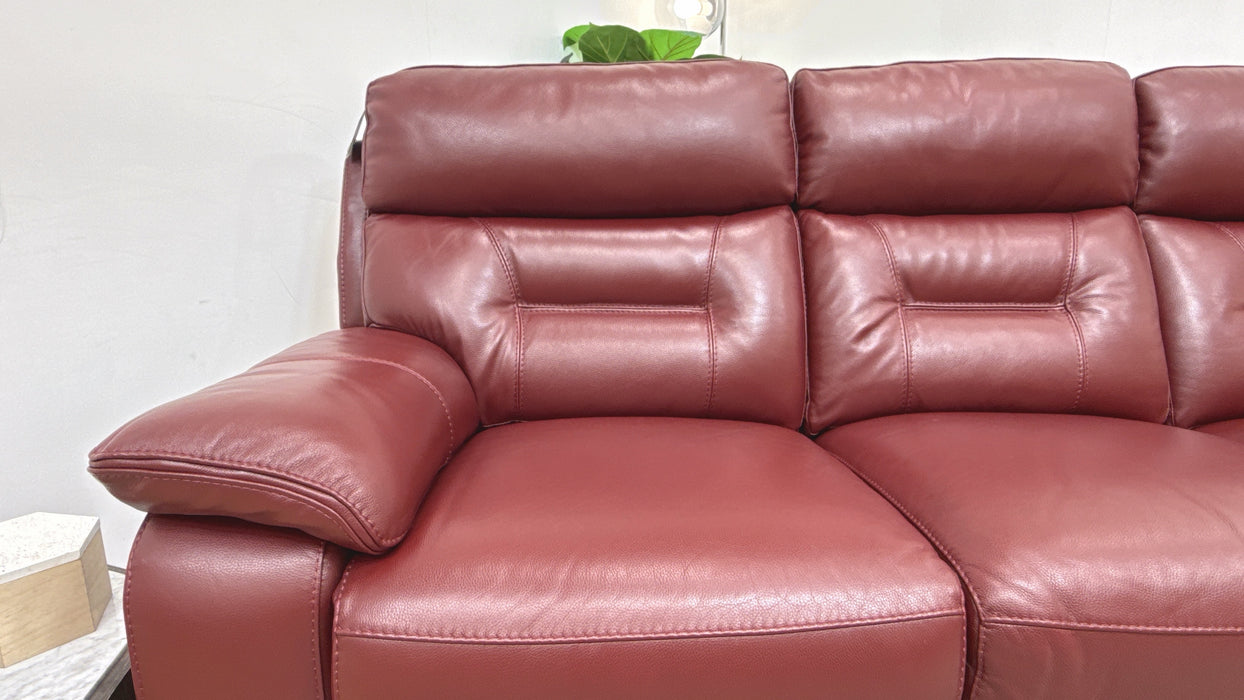 DFS Foster Leather 3 Seater Power Recliner