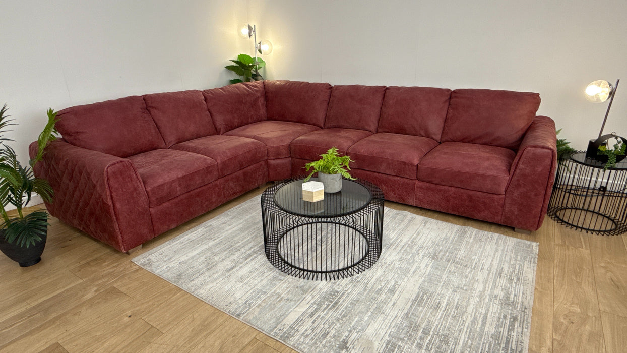 Sofology The Mazzini 2 Corner 3 Leather Utah Bordeaux