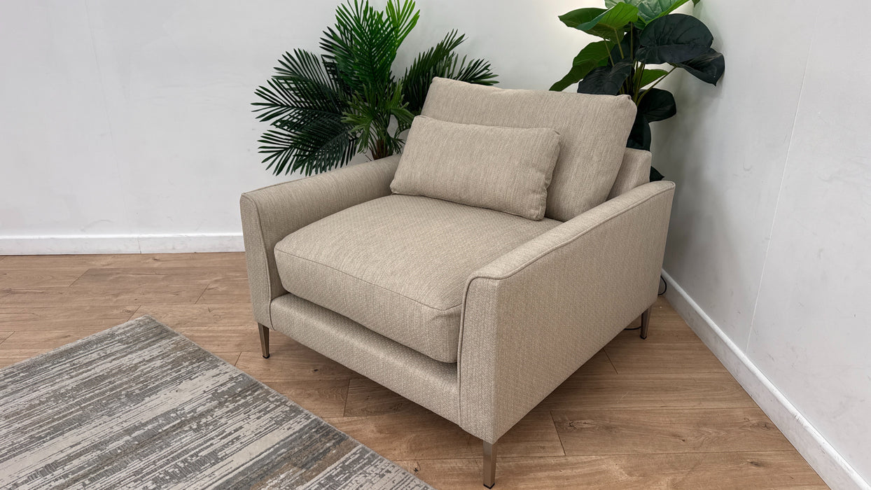 Sofology Hyde Park Fabric Chair in Global Oatmeal