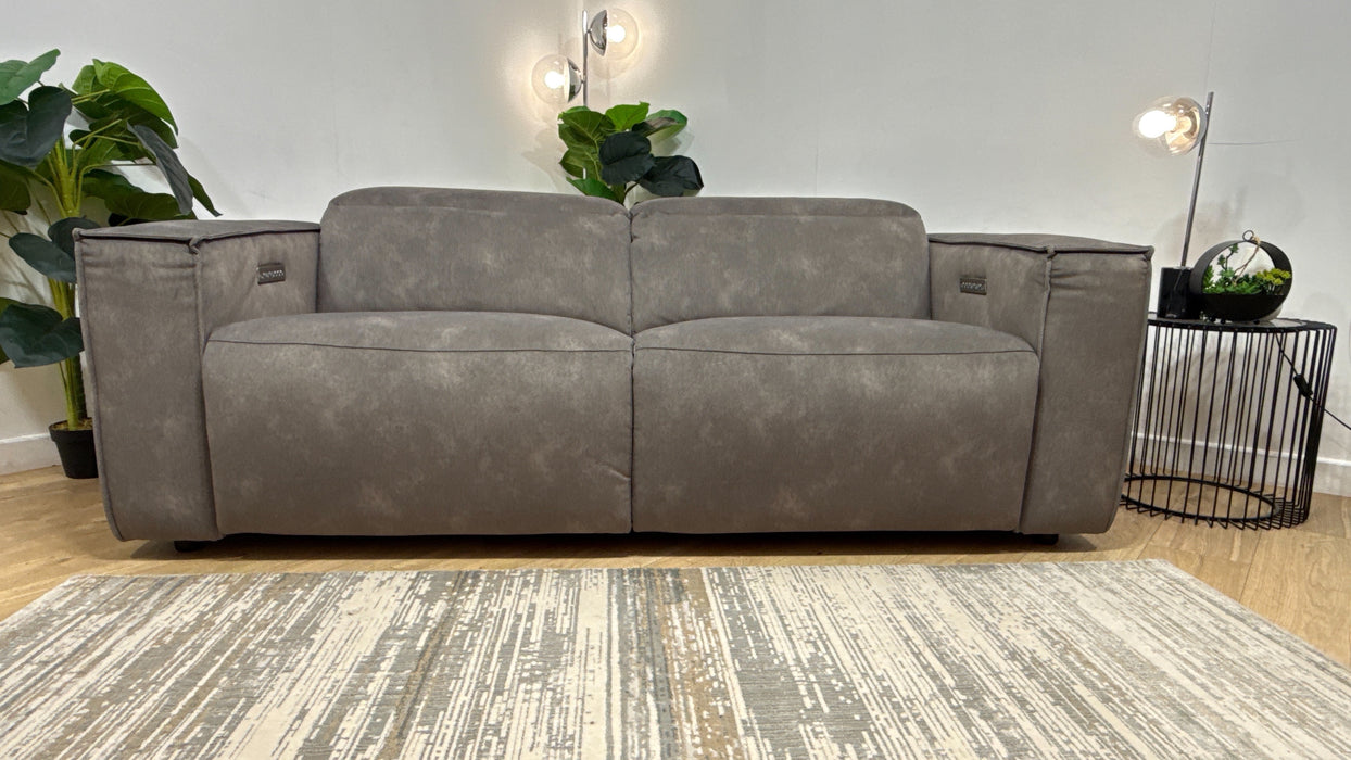 Sofology Horizon Fabric 2.5 Seater Power Recliner/Headrest in Lifestyle Flecked Mocha