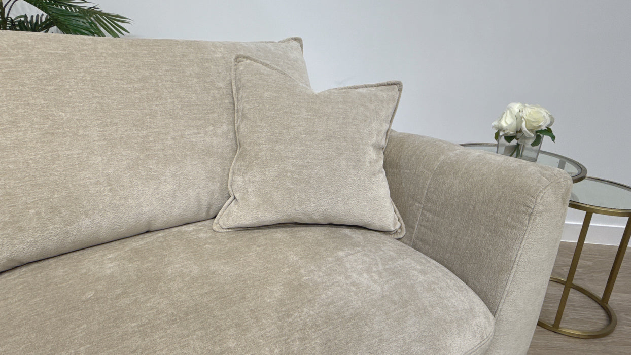 Sofology Hudson Fabric 3 Seater in Luxury Sherpa Pebble