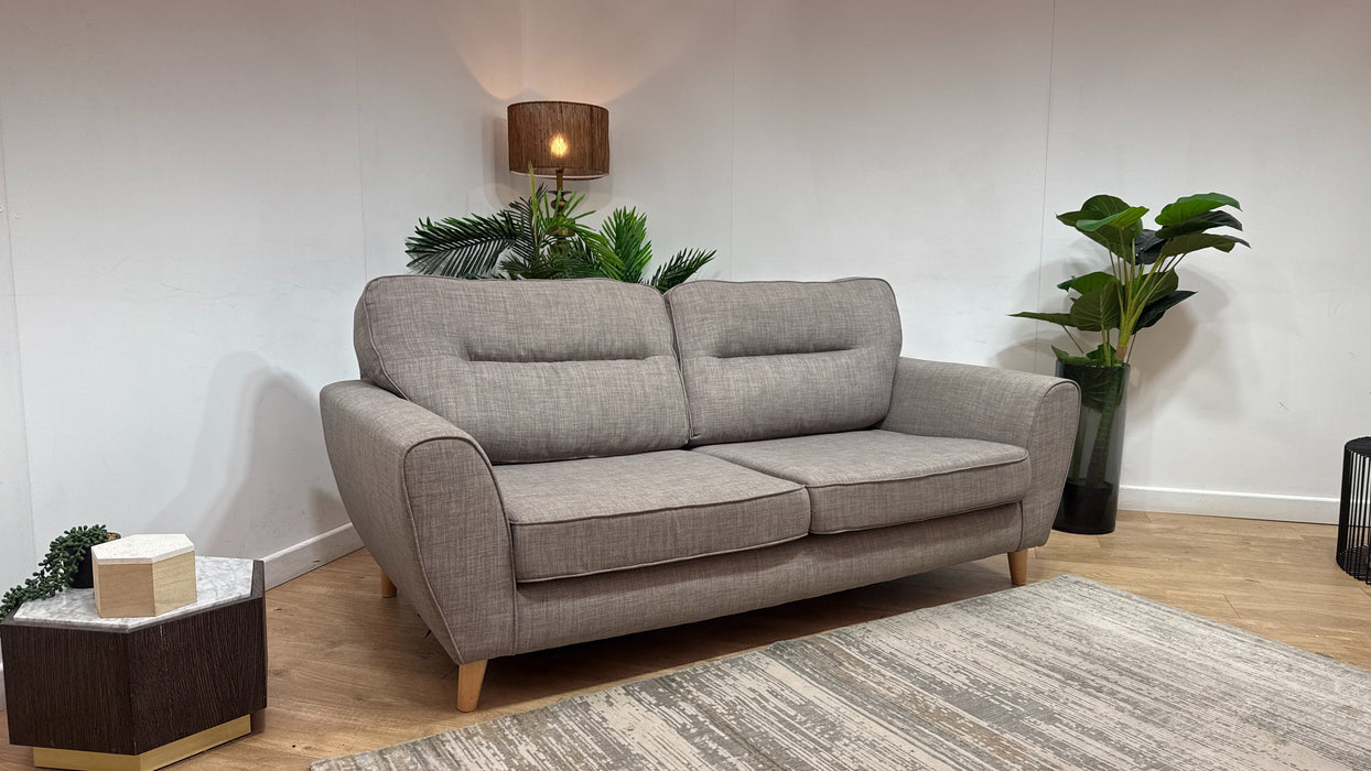 Sofology Hetty Fabric 3 Seater Full Back in Linoso Slate