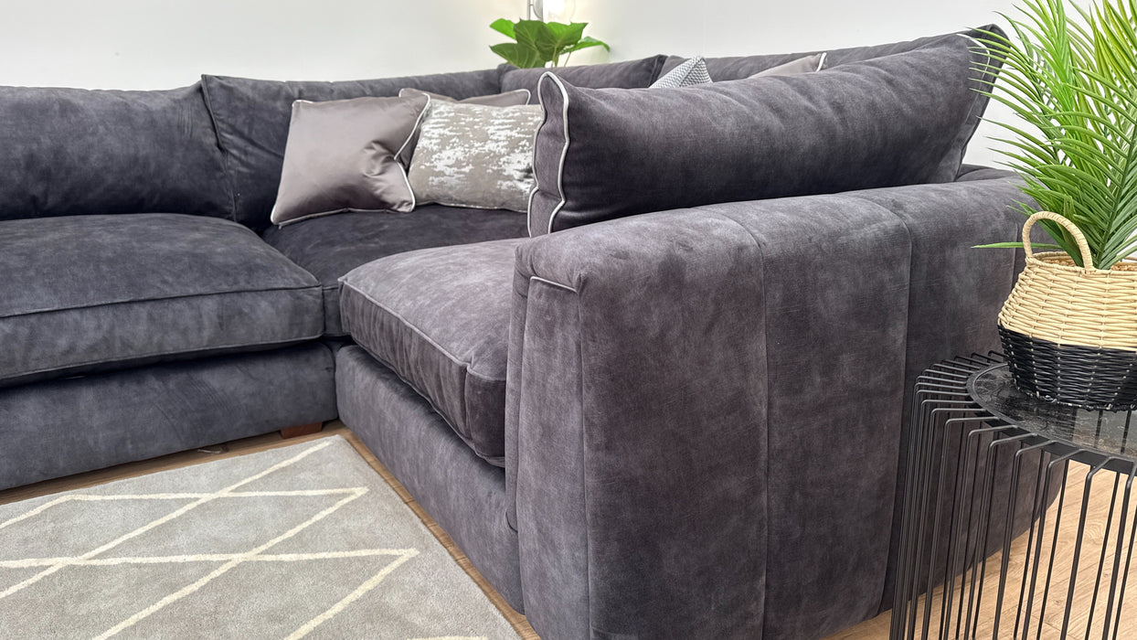 Emperor 3 Corner 1.5 Corner Sofa - Fabric - Lucerne Charcoal