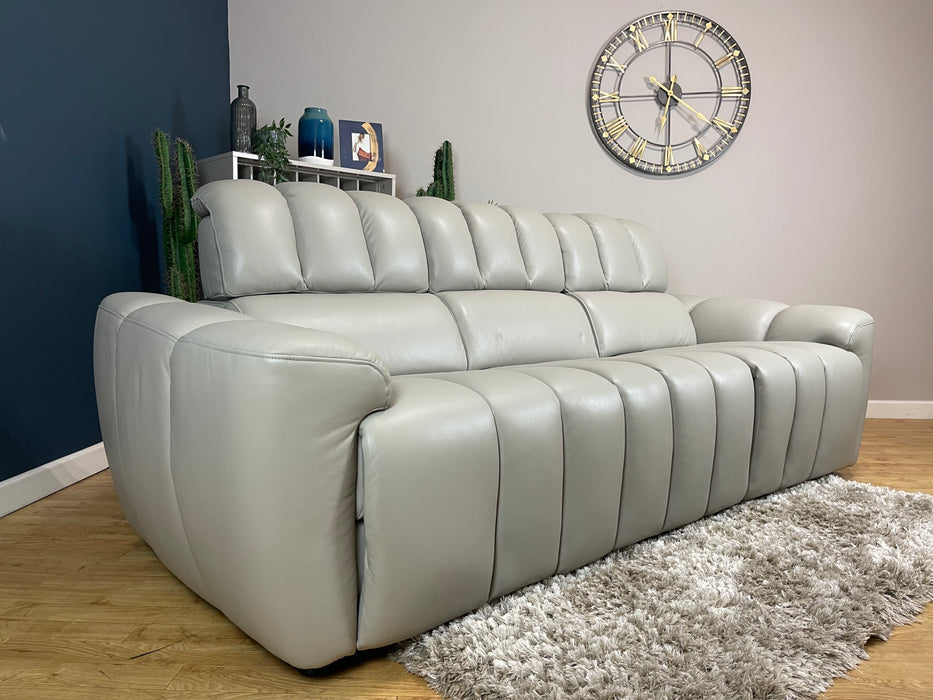 Nobu Leather 3 Seater - Trusty Sheen Lead Grey (WA2)