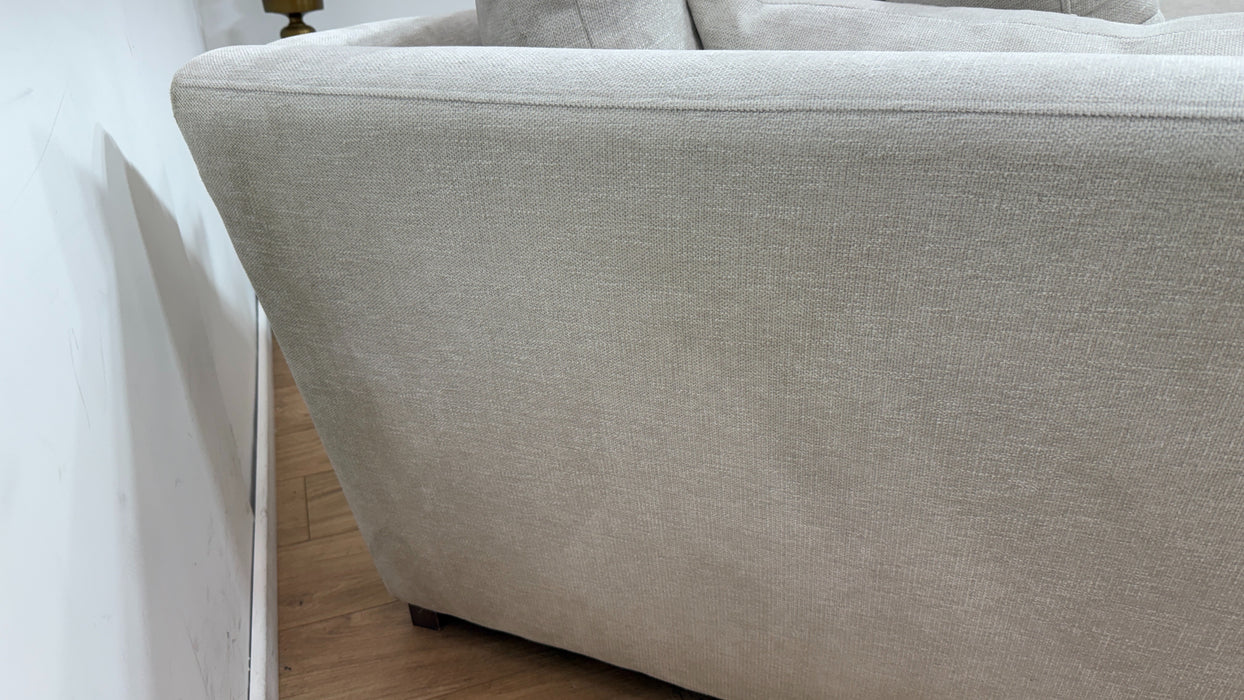 Sofology Calista Fabric 3 Seater Pillow Back no Fluting in Linen Look Chenille Mist
