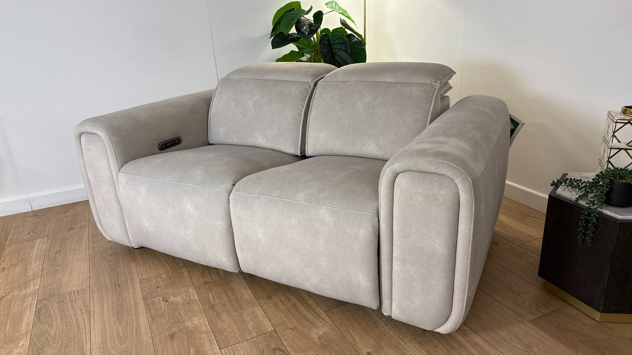 Sofology The Premiere 2 Seater Recliner Sofa in Lifestyle Flecked Fabric Ivory
