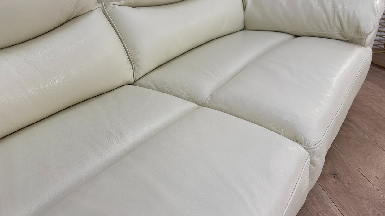 DFS Santine 2 Seater Leather Sofa in Cream