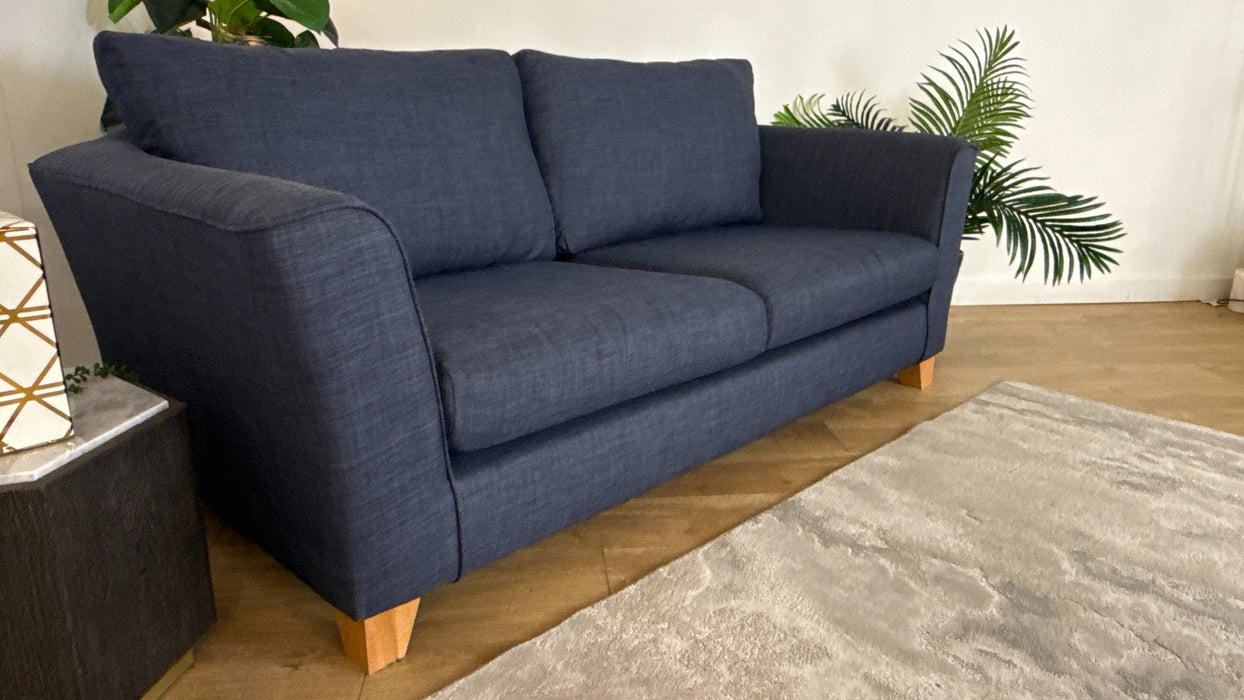 Sofology The Layla 3 Seater Fabric Sofa in Linoso Indigo/Ocean Mix