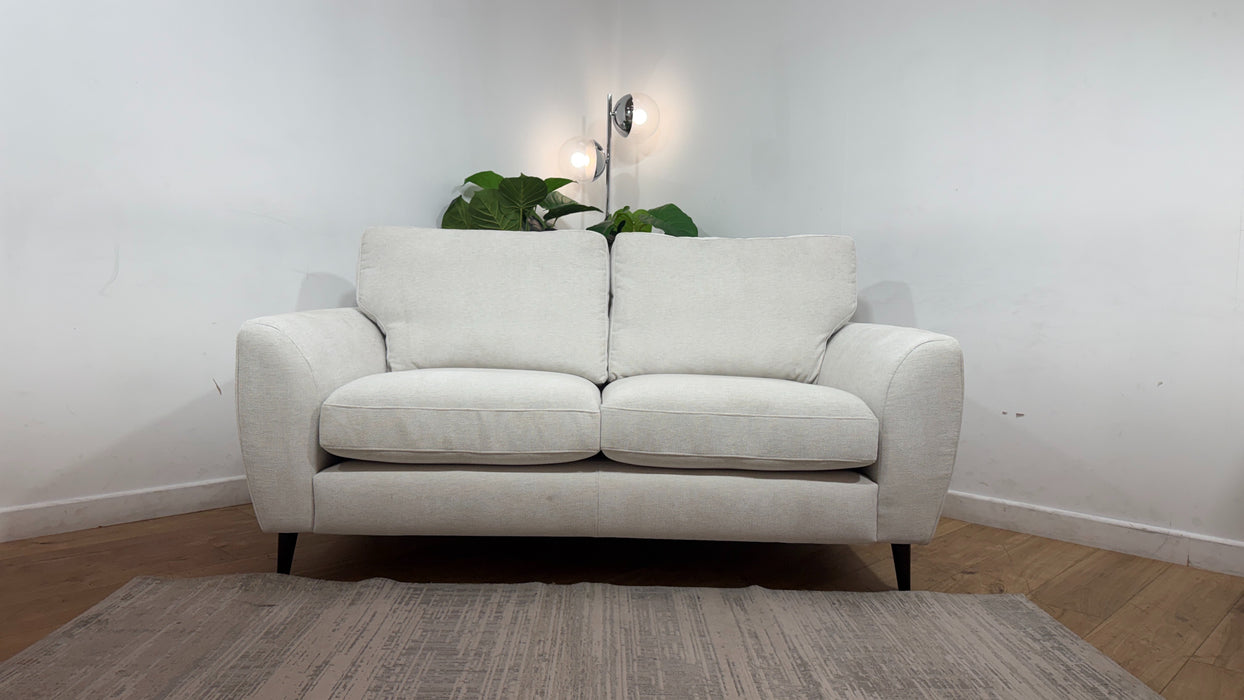 Sofology Hackney Fabric 2 Seater Sprung Seats in Linen Look Chenille Mist Mix