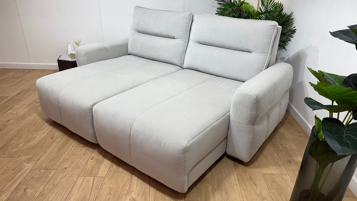 Sofology Sanctuary Fabric 3 Seater Double Power Chaise & Motion Back in Relaxed Chenille Stone