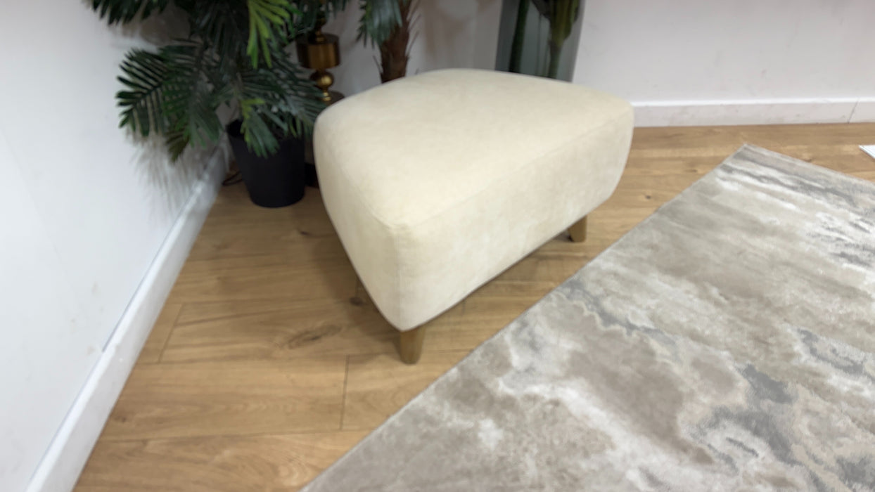 Sofology Larson Fabric Designer Footstool in Beige