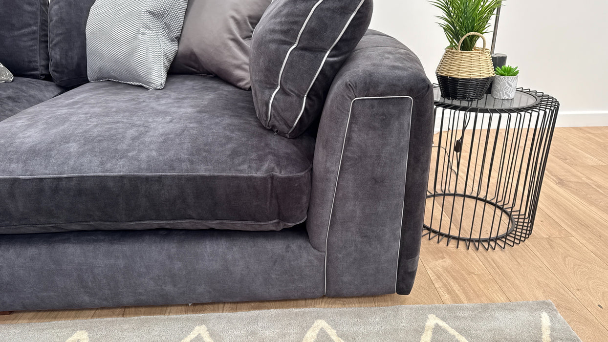 Emperor 3 Corner 1.5 Corner Sofa - Fabric - Lucerne Charcoal