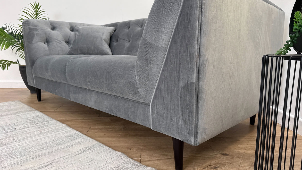 Sofology Bridgerton Fabric 3 Seater in Etched Velvet Slate