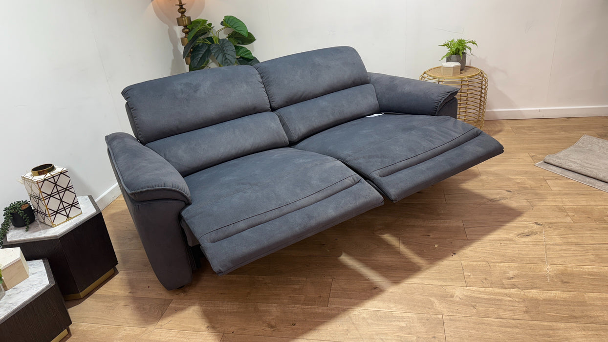 Sofology Hugo Fabric 2.5 Seater Power Recliner/Headrest in Lifestyle Flecked Charcoal