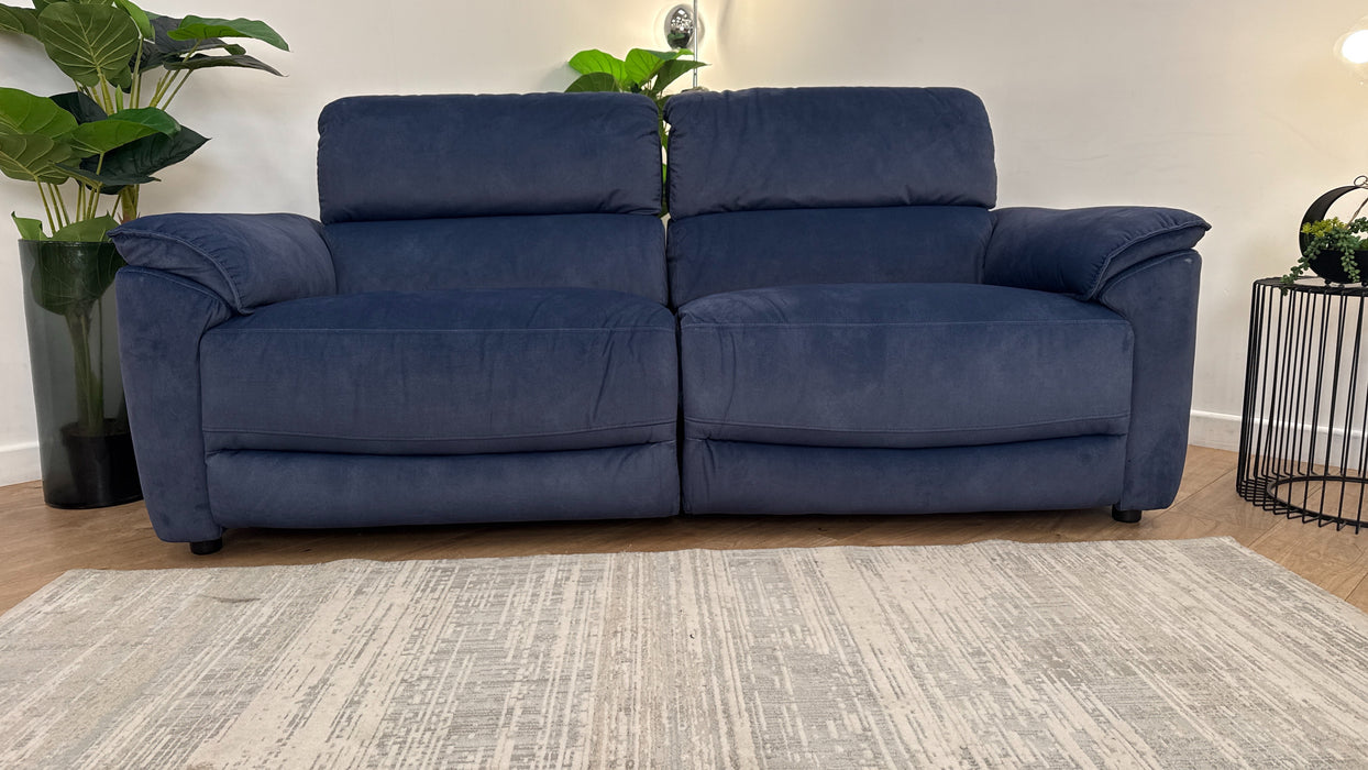 Sofology The Hugo 2.5 Seater Fabric Recliner Sofa in Lifestyle Flecked Navy