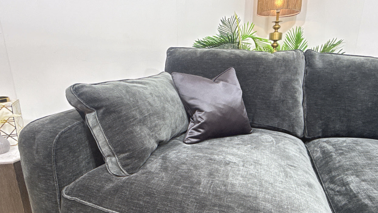 Sofology Cavalli Fabric 2.5 Seater in Deluxe Chenille Slate Mix