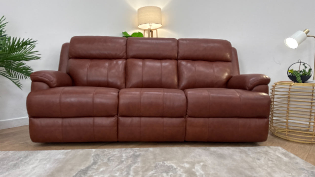 Sofology Gracie Leather 3 Seater in Trusty Sheen Butterscotch