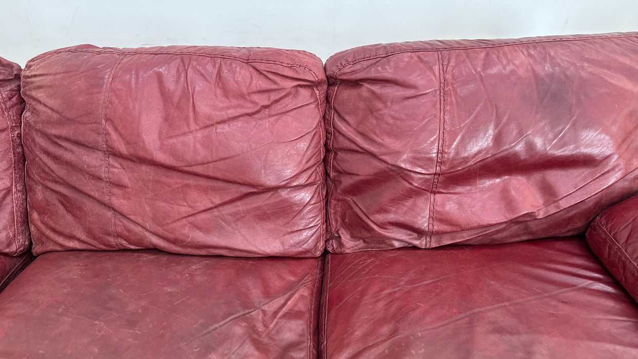 Linara 1 Terminal Corner 2 - Leather Sofa - Texas Bordeaux