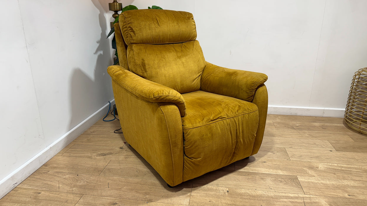 Sofology Parker Fabric Chair in Heritage Velvet Saffron