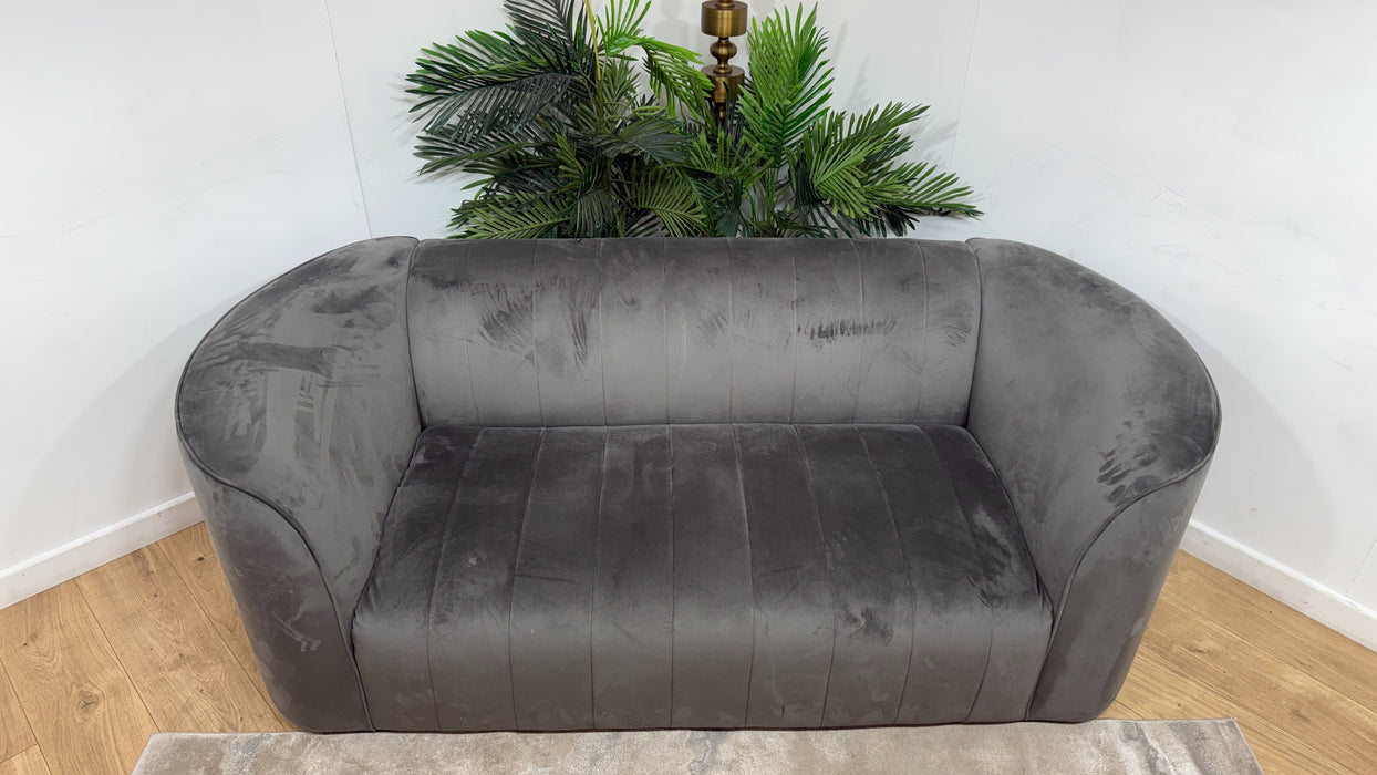 Sofology Fitzrovia Fabric 2 Seater in Matt Velvet Slate Mix Without Trim