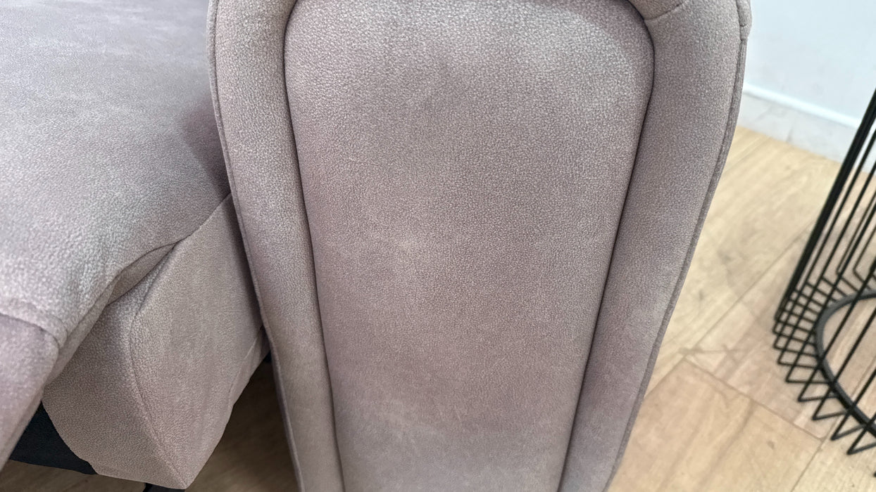 Sofology Premiere Fabric 2.5 Seater Power Recliner/Headrest in Lifestyle Flecked Nutmeg