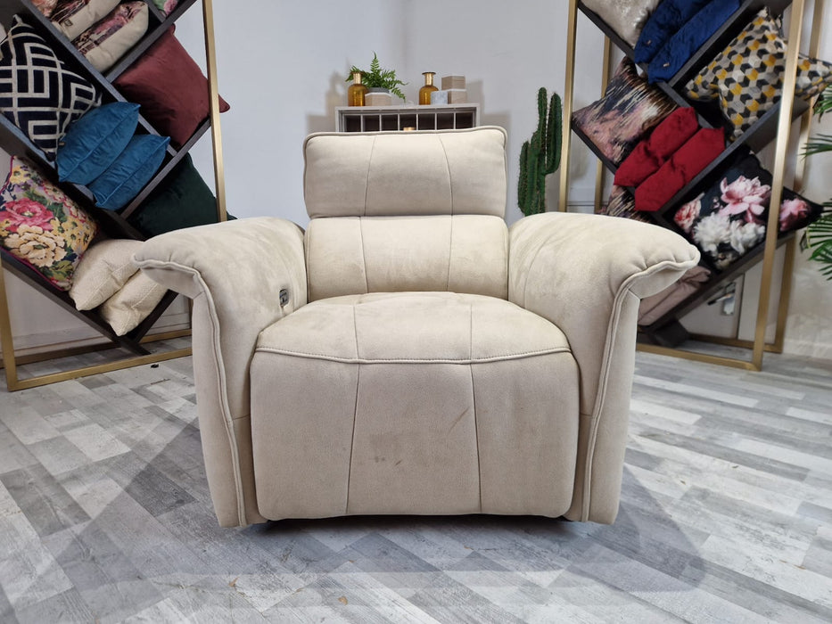 Cadenza Chair - Fabric Power Reclining Chair - Altara Silver