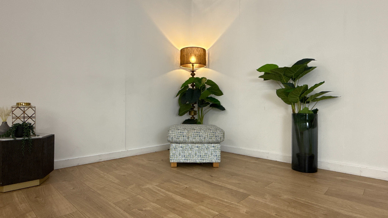 Sofology The Layla Fabric Storage Footstool in Novak Ocean