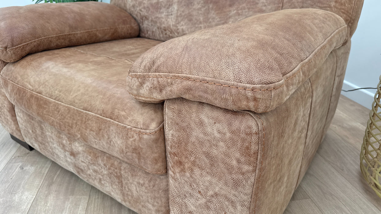 Linara 1.5 Seater - Leather Loveseat - Utah Tan