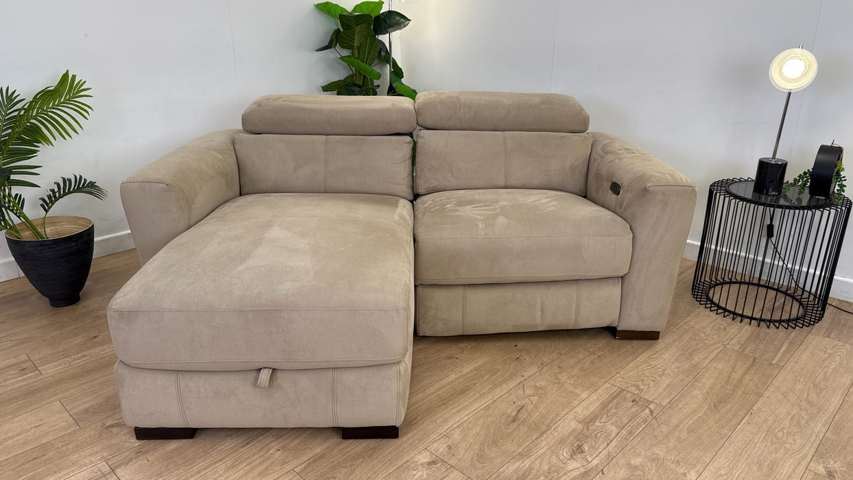 Sofology The Metropolitan 3 Seater Fabric Chaise in Lifestyle Textured Taupe