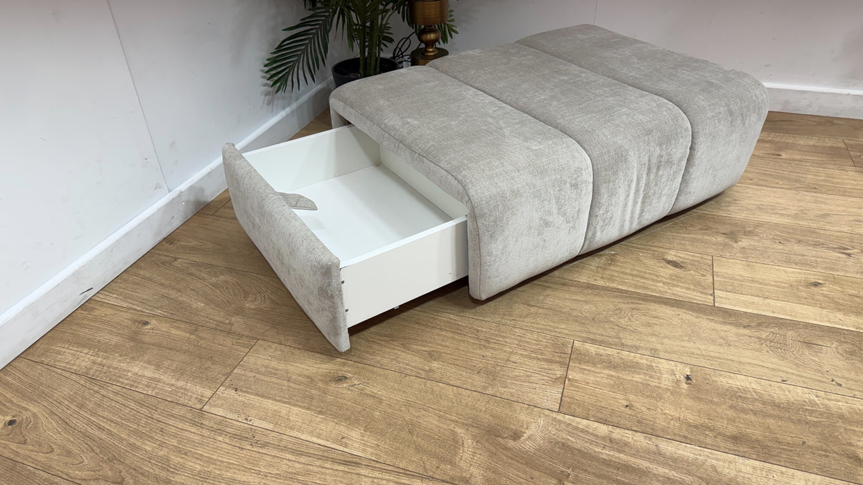 Sofology Waldorf Fabric Storage Footstool in Soft Chenille Linen