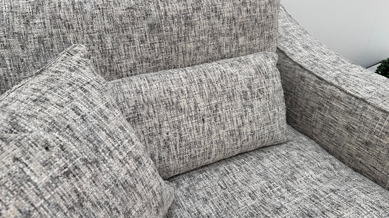 Bellagio Loveseat in Fabric Basket Weave Pebble Mix