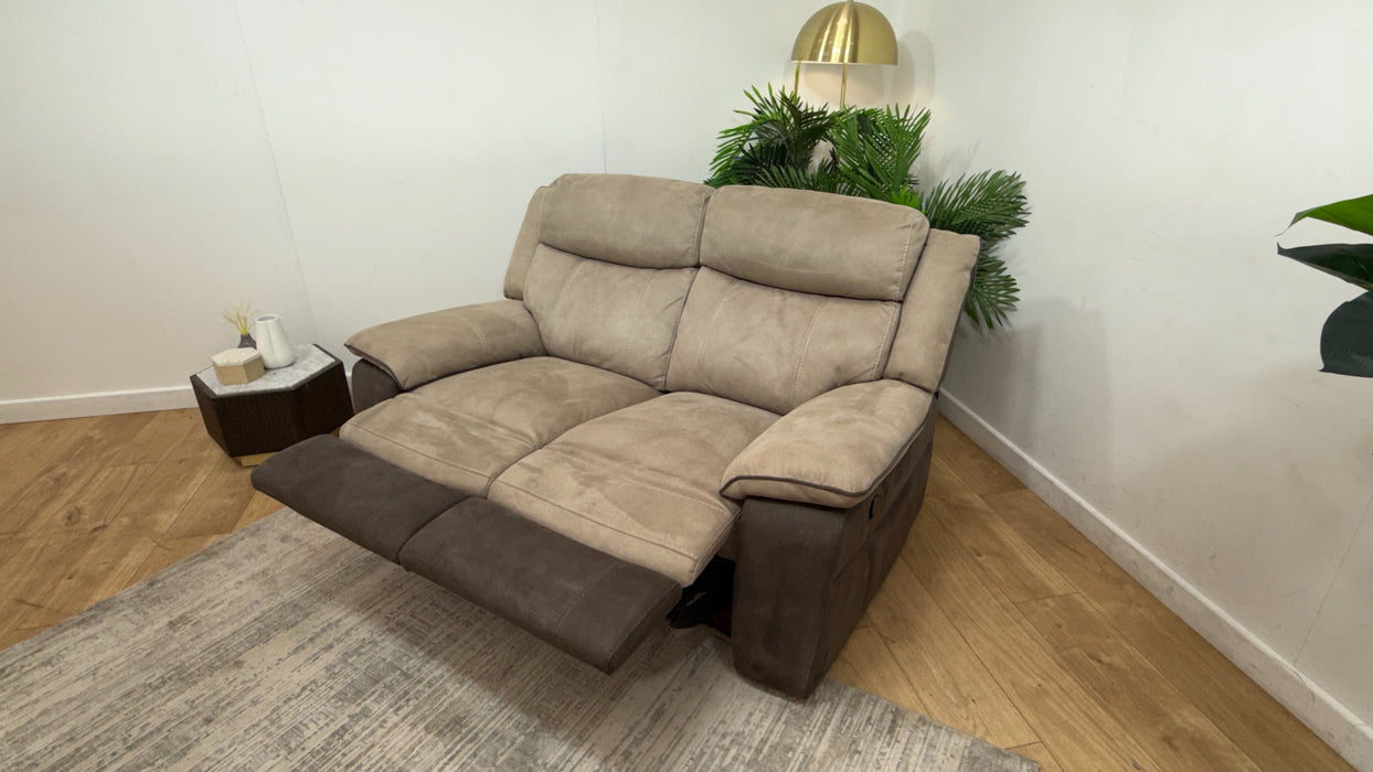 DFS Ryder 2 Seater Manual Recliner In Stone- Pepper