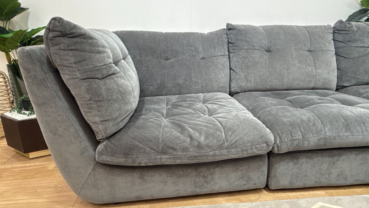 Sofology Cocoon Fabric 3 Corner 2 in Relaxed Chenille Charcoal