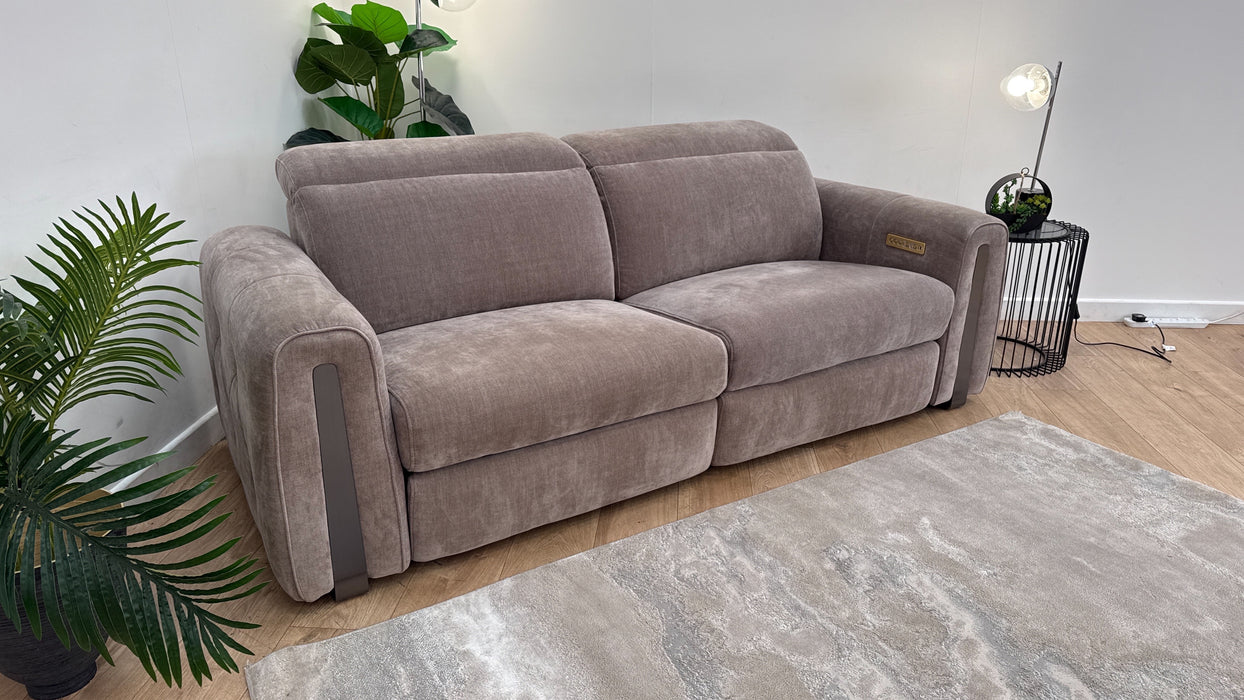Sofology Kingsbridge 2.5 Seater Reclining Sofa in Chenille Nutmeg
