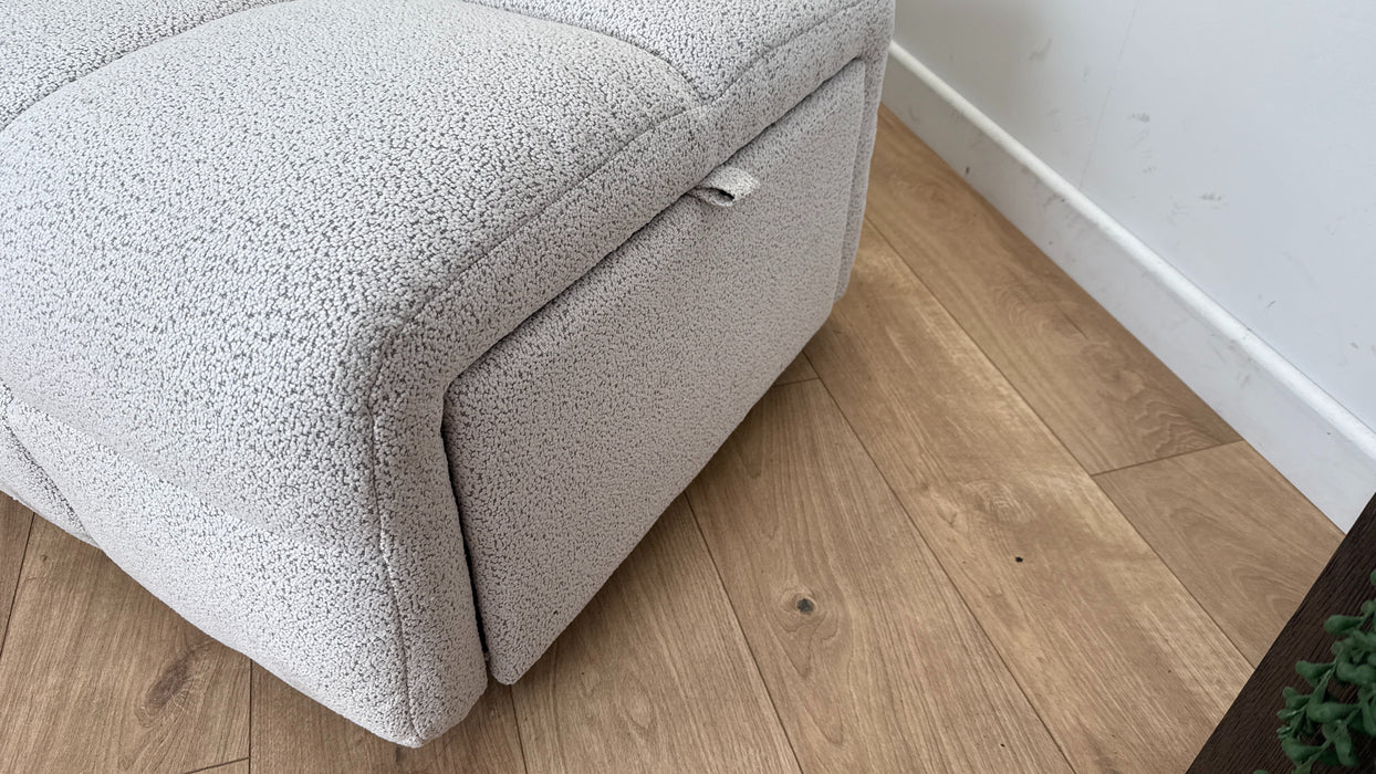 Sofology The Lunar Designer Storage Footstool in Relaxed Chenille Grey