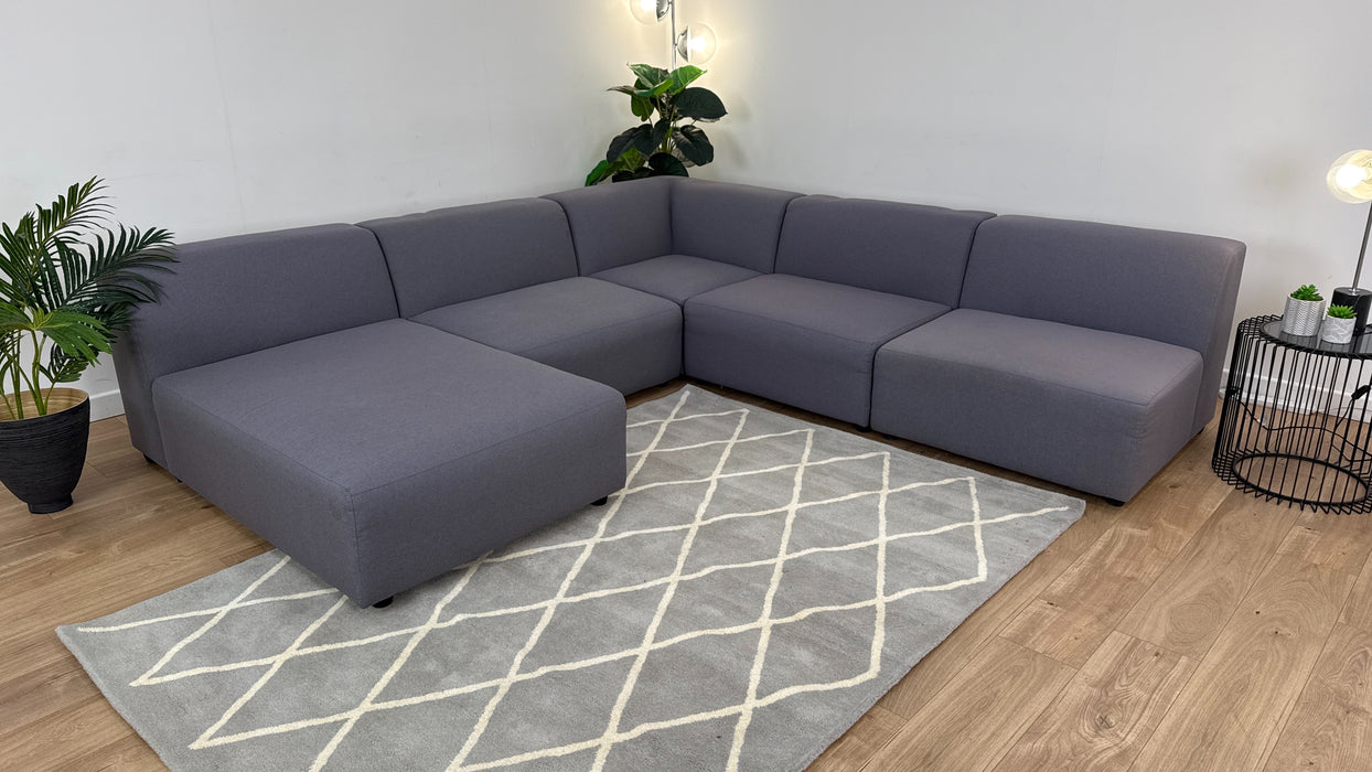 Salvia 2 Corner 2 Chaise Fabric Sofa