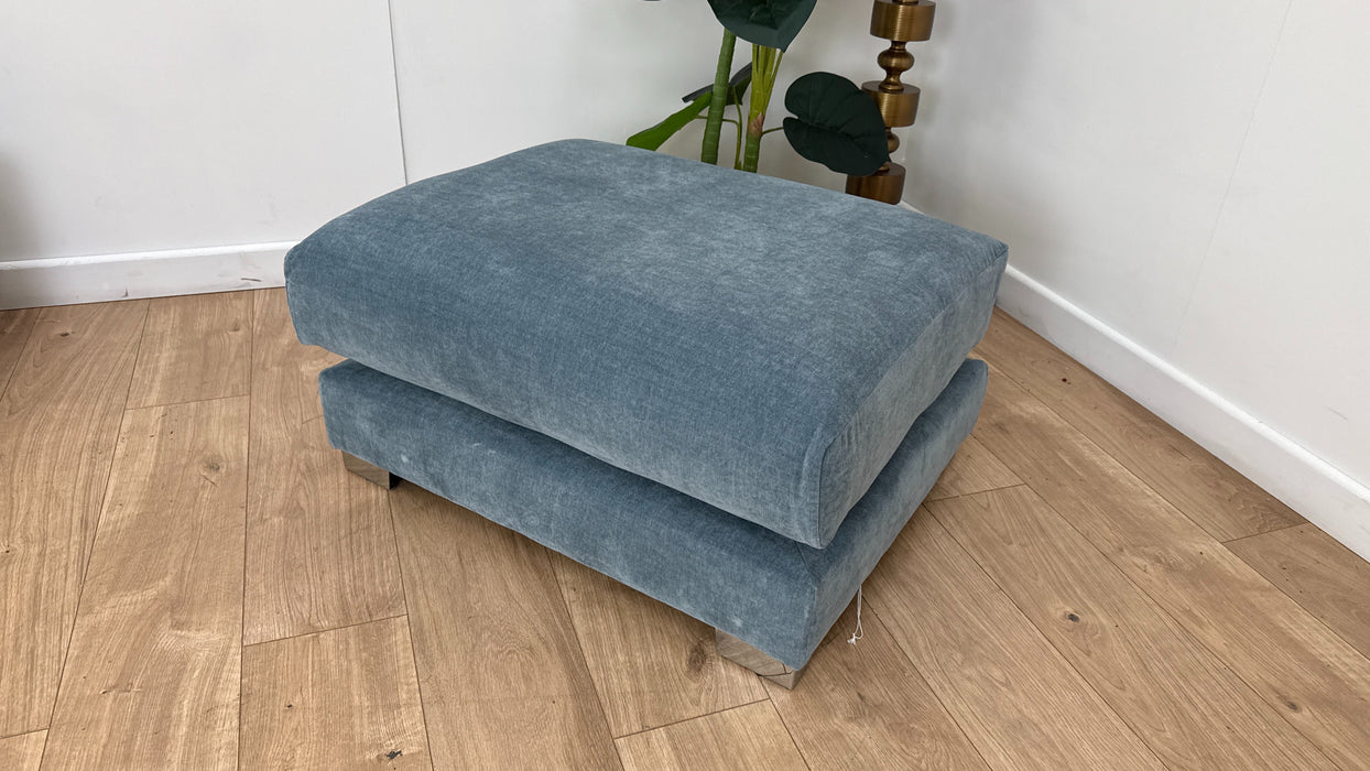 DFS The Nestlebury Fabric Footstool in Denim