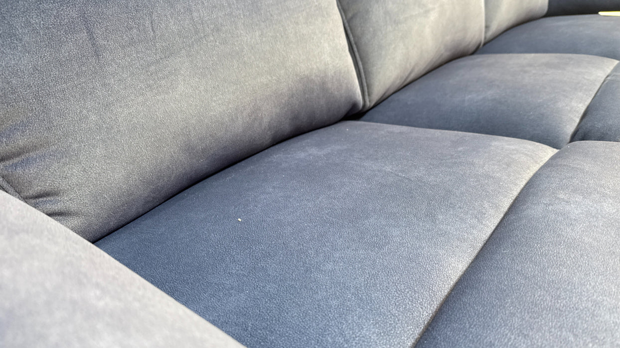 Sofology Gracie Fabric 3 Seater Power Recliner/Headrest in Lifestyle Flecked Navy