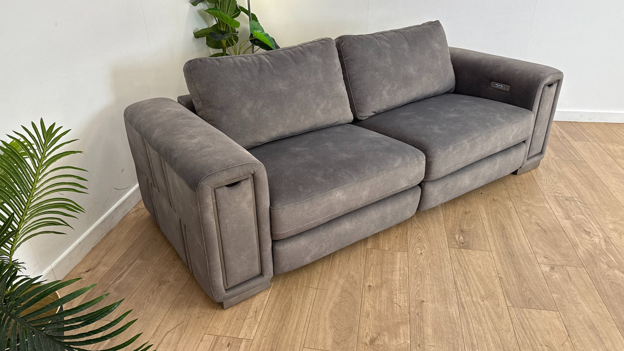 Sofology The Elixir 2.5 Seater Fabric Recliner Sofa in Lifestyle Flecked Mocha