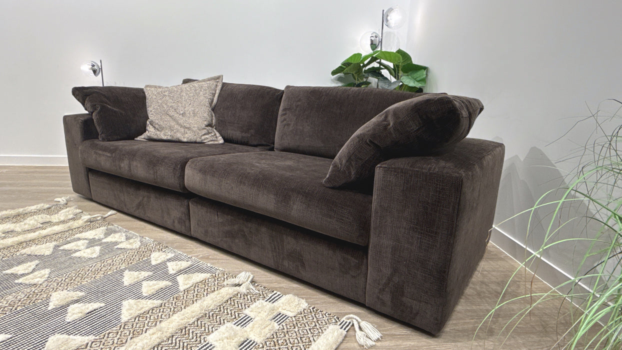 Sofology Harrington 4 Seater Split Fabric Sofa in Mulliner Mix Bourneville