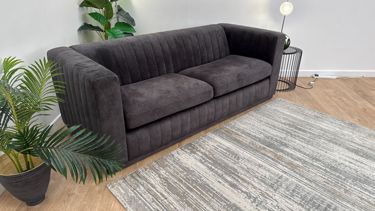 Sofology Astoria Fabric 4 Seater in Lifestyle Dapple Anthracite