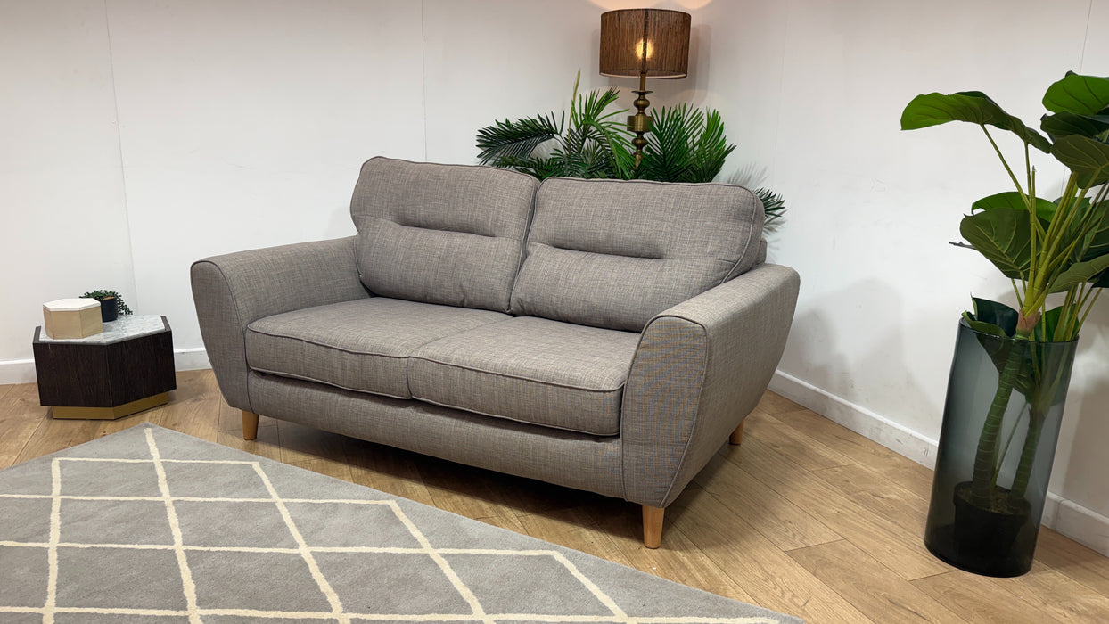 Sofology Hetty Fabric 2 Seater Full Back in Linoso Slate