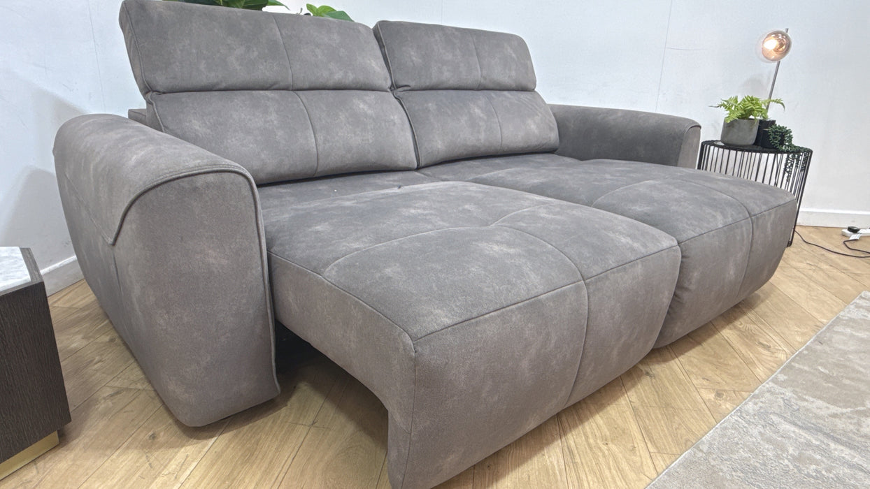 Sofology Riviera Fabric 3 Seater Motion Chaise in Lifestyle Flecked Mocha