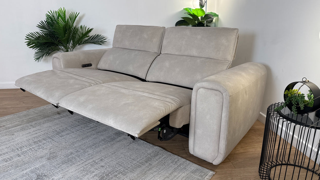 Sofology The Premiere 2.5 Seater Recliner Sofa in Lifestyle Flecked Fabric Ivory