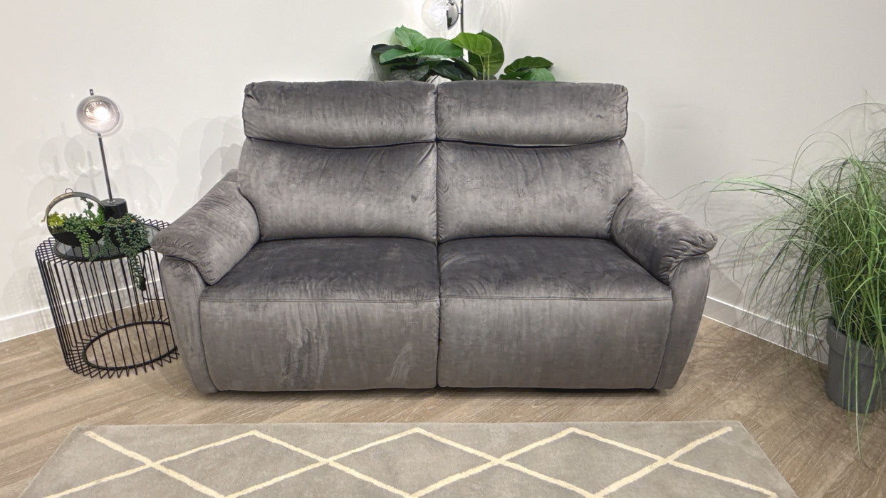 Sofology Parker Fabric 2.5 Seater Manual Recliner in Heritage Steel