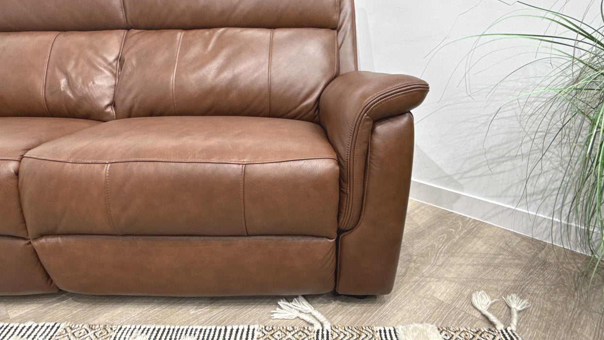 Sofology Bradie Leather 2.5 Seater in Trusty Embossed Chestnut