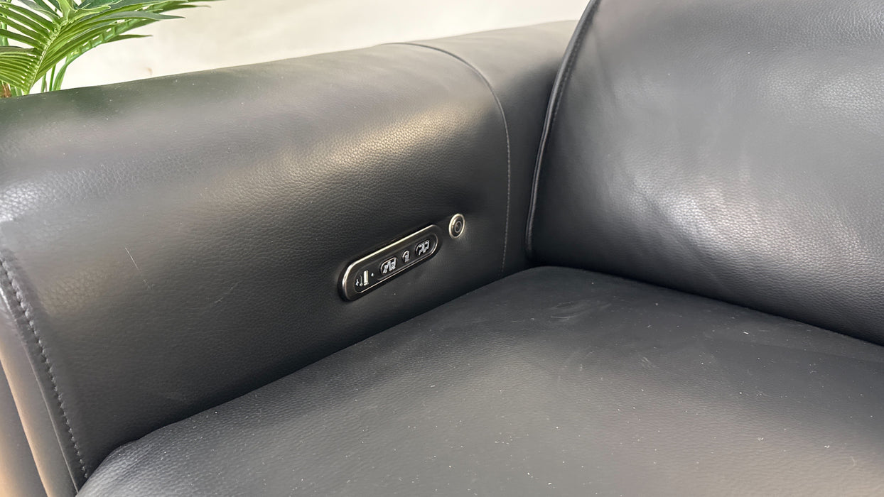Premiere 2.5 Seater Sofa - Trusty Embossed Leather - Jet Black