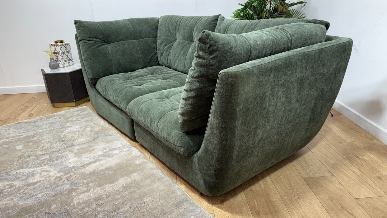 Sofology Cocoon Fabric 3 Seater in Textured Chenille Pine