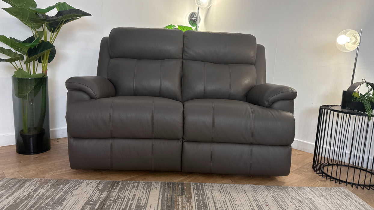 Sofology Gracie Leather 2 Seater in Trusty Sheen Storm