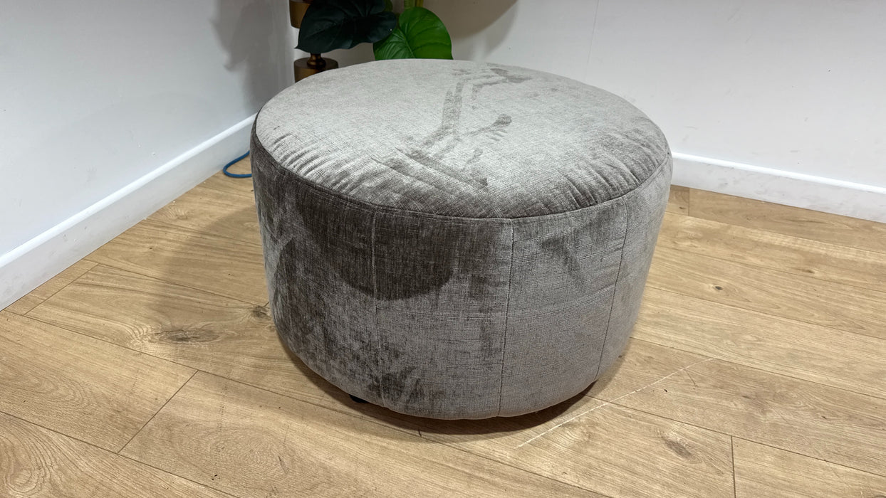 Sofology The Fitzrovia Fabric Designer Footstool in Luxury Chenille Truffle Without Trim